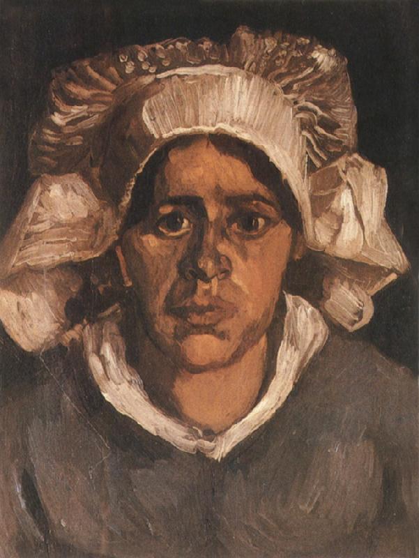 Vincent Van Gogh Head of a Peasant Woman with White Cap (nn04) oil painting image